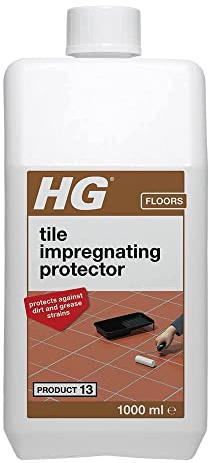 HG Tile Impregnating Protector Treatment 13, Pre-Treatment Protects Against Grease & Dirt Penetration, Silicone Free for Unglazed Tiles – 1 Litre (391100106)