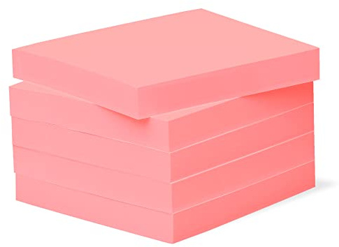 5 Haftnotizen BIZSTIX® Office -erdbeer- farbig pastell rosa für Ihr Büro