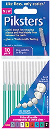 Piksters Interdentalbürsten 10 Stück grün, 0,80mm 6er Vorteilspack (6x 10 Stück)