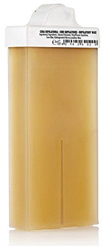 Kosmetex Wachspatrone Honig - Schmal 15mm Rollen-Aufsatz, Enthaarungswachs, Warmwachs, 1 x Schmal