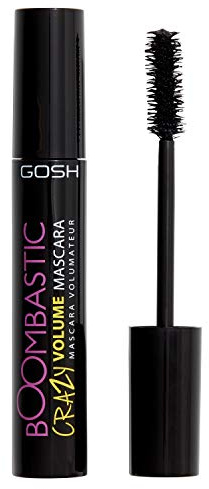 GOSH Boombastic Crazy Mascara für extremes Volumen & lange Wimpern IVolumen-Wimperntusche mit präzisem Bürstenkopf IWimpern ohne Klumpen Ilanganhaltend, hautverträglich & parfümfrei I 001 Black