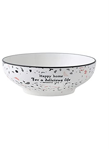MANSIFANG Large 8 Pulgadas Casa Creativa Ramen Tazón Personalizado Cerámico Fruta Ensalada De Tazón De Queso Cocido Al Horno Vajilla De Vajilla (Color : Style 1)