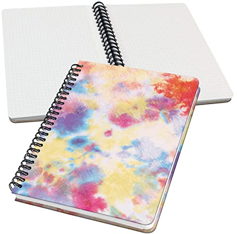 Sigel Spiralblock Jolie A5 dotted Bullet Journal Batik 120 Seiten | JN608, 100 g Papier, vegan, nachhaltiges Papier