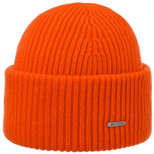 Stetson Classic Beanie Uni einfarbig Made in Italy Damen und Herren Herbst Winter