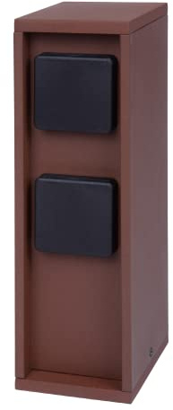 BOLD 19394 Pado Garten-Steckdose - 4-Fach Energie-Säule, Rost Optik, IP44 | Wasserdichte Außen-Steckdose aus Alu, 30x12x9 cm, 3680W, eckige Stromsäule für Garten & Terrasse, einfache Montage