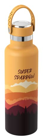 Super Sparrow Trinkflasche Edelstahl 18/10 - Ultraleicht Thermobecher - 500ml - Standardmund Flex Deckel - BPA-Frei Thermoskanne, Thermosflasche für Sport, Travel, Schule, Outdoor