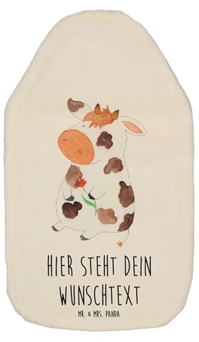 Mr. & Mrs. Panda Wärmflasche personalisiert Kuh - Weiß