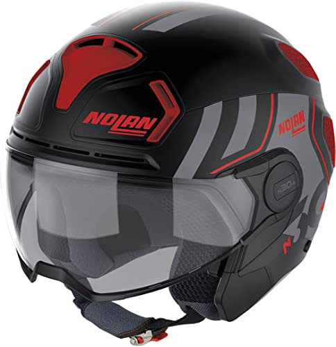 Nolan N30-4 T Parkour Jethelm (Black Matt/Red,L (59/60))