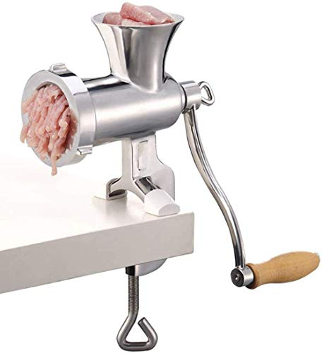 YZJSSL Tritacarne Manuale Tritacarne, utensile da Cucina per Salsicce per Manzo a Mano in ghisa in Acciaio Inossidabile per preparare Hamburger e Salsicce