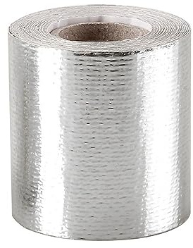 GamirA 5m Voiture Moto Tuyau d'échappement Isolation Thermique Rouleau Ruban Or Argent Feuille d'aluminium Auto-adhésif Moteur enveloppe Isolation Thermique (Color : Silver)