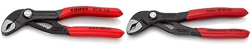 KNIPEX Cobra, Mini-Wasserpumpenzange | Rohrzange, klein & Cobra, Wasserpumpenzange | Rohrzange, klein, Chrom-Vanadium, atramentiert, 150 mm, 87 01 150