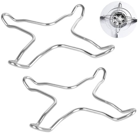LATRAT 2 pcs Réducteur universel en acier inoxydable résistant à la chaleur, pour plaque de cuisson à gaz, plaque de cuisson, dessous de plat, support de wok, casserole à gaz, 14 * 14cm