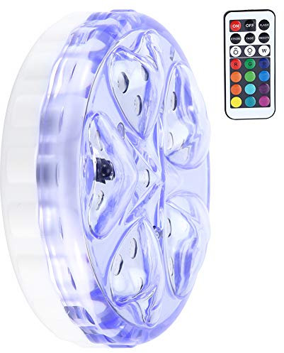 Wifehelper Teichbeleuchtung 16RGB LED Wasserdichter Pool Teich Unterwasserlicht Landschaftsdekor mit Fernbedienung