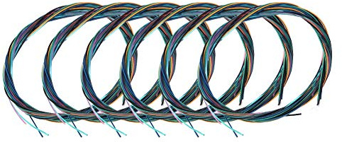 Jeu de 6 Cordes de Guitare 3 Cordes Colorées en Nylon mercerisé 3 Cordes d'enroulement en Alliage de Cuivre Enduit de Couleur Cordes Colorées Classiques pour Guitares Classiques