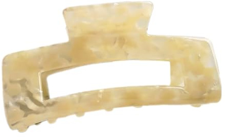 Wambere 1 Stück Damen Haarklammern Groß Acetat Haarklauenclip Haarspangen für Dickes Haar Rutschfestes Haar Jaw Clips Kopfbedeckung Haarschmuck Haarstyling Zubehör für Frauen Mädchen,Creme A