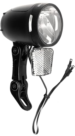P4B | LED Scheinwerfer für E-Bike - 80 Lux | Aus Kunststoff | 6V - 48V Betriebsspannung | Mit Multi-Position-Halter | Mit Überspannungsschutz | StVZO zugelassen