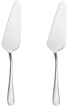 Lot de 2 emporte-pièces en Acier Inoxydable pour gâteau de Mariage, Petite Pelle à Tarte, spatule, Couteau de Coupe à Dessert, Outils de découpe de gâteau avec Bord Lisse argenté