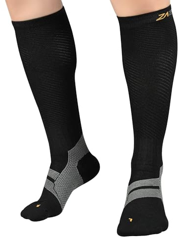 ZaTech Plantarfasziitis Kompressionsstrümpfe für Herren & Damen, Sport Kompressionssocken, Thrombosestrümpfe, 20-30 mmHg.