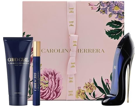 Carolina Herrera Good Girl 3 Pieces Gift Set for Women (2.7 Ounce Eau de Parfum Spray + 3.4 Ounce Body Lotion + 0.3 Eau de Parfum Mini Spray)