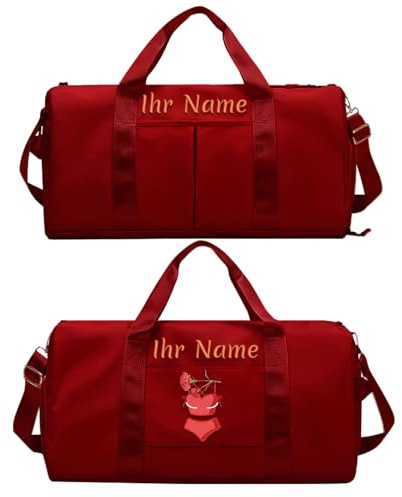Personalisiertes Besticktes Sporttasche Duffel - Individuelle Sport- & Reisetasche mit Wasserdichtem Schuhefach, Verstellbarer Trageriemen - Geschenk für Reise- und Sportbegeisterte