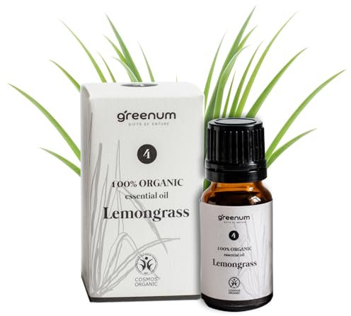 BIO Zitronengrasöl 10 ml [100% NATURREIN] – Cymbopogon flexuosus für Aromatherapie, Diffuser, Massageöle, Naturkosmetik & kulinarische Kreationen Lemongrass