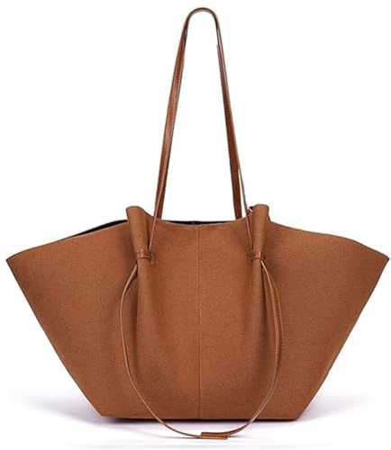 Starnearby Sac Cabas en Cuir PU - Grand Capacité Femme, Fourre-Tout Vintage Tendance à Bandoulière Hobo pour Travail