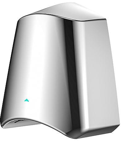 YJKKZQLB Asciugamani Elettrico in Acciaio Inox 1400W Asciugamani Elettrico Commerciale Asciugamani Elettrico Automatico a induzione Asciugamani Elettrico ad Alta velocità, Superficie a Specchio