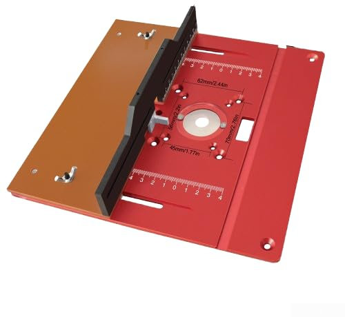 Hasaller Placas de inserción de mesa de enrutador, aleación de aluminio, fresado de madera, tabla abatible, mesa abatible, tablas de carpintería, recortadora de sierra, máquina de grabado para