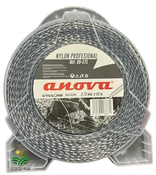AGRINOBLE Hilo desbrozadora de Nylon Trenzado bicomponente Profesional 2,7 mm x 60m. A. Cyclone