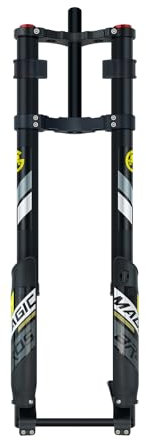 BSFHQS 26 27.5 29 Zoll Fatbike Gabel 150 * 15mm Achse Mountainbike Luftfederung Gabel Federweg 160mm Einstellbarer Rückprall Downhill Scheibenbremse E-Bike Schneefahrrad Gabel(Straight)