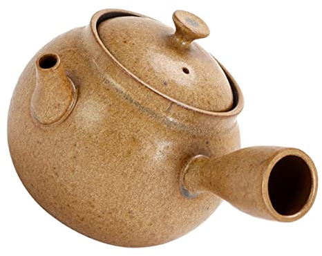 Holibanna Style Yellow Tea Kettle Infuser Side Handle Teapot Fast Boil Ceramic Kettle for Tea House