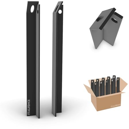 Italfence - Jambe de force pour Clôture, plastifié gris anthracite (Toutes les hauteurs) [H 150cm, 25x25x3mm, 10 pièces]