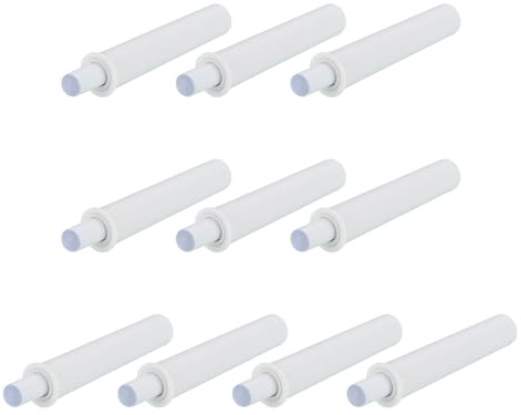 QUARKZMAN Ammortizzatore per Porta a Chiusura Rallentata, 10Pz, Apriporta a Spinta Mobili, Ammortizzatore per Porta Mobili Cucina, Ante Guardaroba, Bianco