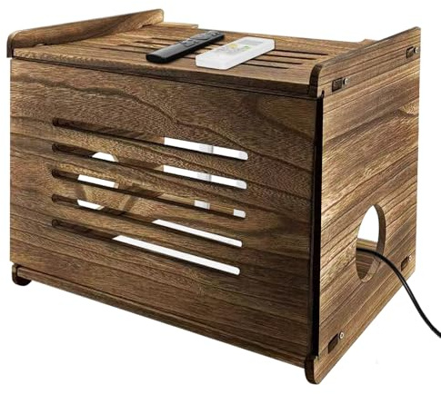 Betinyar Oberfräsenregal aus Holz, Router-Aufbewahrungsbox für Kabelmanagement-Rack und Organizer, Routerbox-Verteiler zur Kabelverwaltung