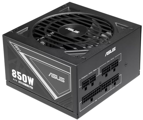 ASUS 850W-ATS Gold Gaming Netzteil | 80-Plus-Gold, Low-ESR-Elektrolytkondensatoren, Lüfter mit Doppelkugellagern, DIY-freundlicher CPU-Stromanschluss