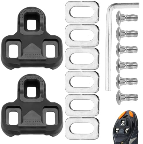 Tomedeks Stollen für Fahrradschuhe, Fahrradklampen kompatibel mit Look Keo Bike Cleats, Ersatz-Stollen, langlebig, rutschfest, mit Installationsset für Indoor- und MTB-Fahrräder