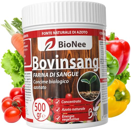 Bovinsang – Concime Organico Azotato Naturale N 13 | Azoto a Pronto Effetto | Consentito in Agricoltura Biologica | Per Ortaggi, Frutteto e Giardino 500 gr