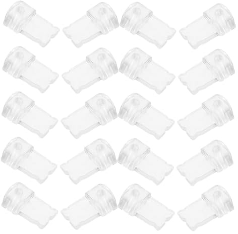 LRXIYODE 20pcs Transparent Cell Phone Dust Plugs Charging Port Protectors Small Plastic Grime Covers Compatible with Lightning Ports User-friendly Minimalist Design