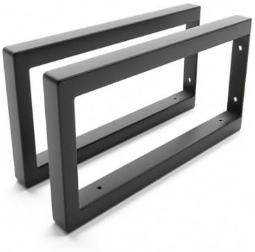 2 Stück Gestell Wandkonsole, Waschtisch-Halterung, Regalhalterung Schwarz Metall, Waschbeckenständer, 40x10 cm Halterungen für Regale, Regalhalter für Waschtisch & Wandregal, Vielseitige Wandhalterun