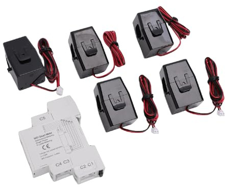 FAUOSWUK Medidor de Energía Inteligente WiFi Fácil Instalación para Monitoreo de Energía en el Hogar con 5 Sensores