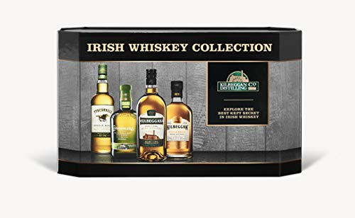 Cooley Collection Irish Whiskey Geschenkset - Mit Tyrconnell, Connemara, Kilbeggan Traditional and Single Grain - 43% Vol - Miniatur-Geschenkpackung - Co 4 Miniaturen x 50ml
