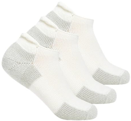 Thorlos J Max Cushion Rolltop Running Socks Chaussettes de Course, Blanc (3 Paires), M (Lot de 3) Hommes