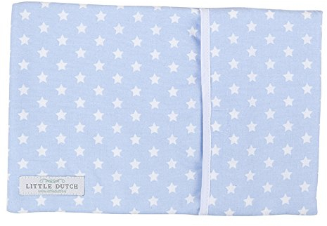 LITTLE DUTCH 4044 Bezug für Babywärmflasche - hellblau mit weißen sternen