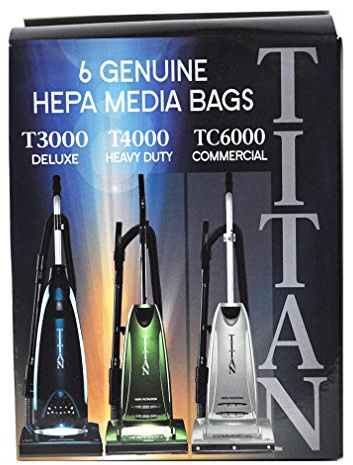 Titan T3000, T4000, TC6000 HEPA Paper Vacuum Bags TUV-H 6PK