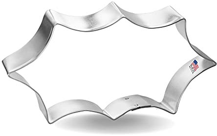 Foose Holly Leaf Cookie Cutter 5.5 Inch –Tin Plated Steel Cookie Cutters – Holly Leaf Cookie Mold