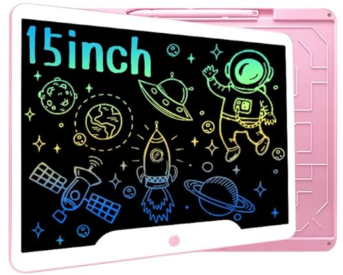 Richgv 10 Pollici Tavoletta Grafica, Lavagna Magnetica per Bambini, Portatile Lavagnetta LCD, Lavagnetta Cancellabile Elettronica, Giochi di Viaggio, Regali Natale per Bambini 3 4 5 6 7 anni