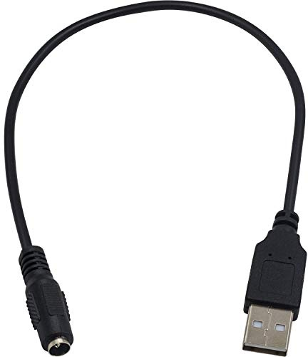 Duttek Câble USB vers DC, 5,5 x 2,1 mm, cordon de charge d'alimentation 5 V DC, prise jack électronique USB 2.0 A mâle vers DC 5,5 mm x 2,1 mm femelle câble convertisseur (30 cm)