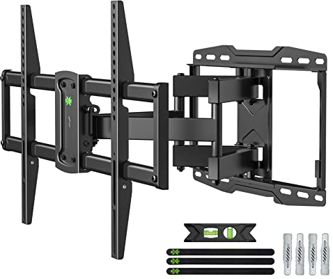 USX-MOUNT TV Wandhalterung Schwenkbar Neigbar für 37-86 Zoll TV, Fernseher Wandhalterung mit Max. VESA 600x400mm, Fernseher Halterung bis zu 55kg, Ausfahren Doppelarm TV Halterung, XML901