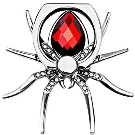 Metal Spider Finger Ring Holder 360 Rotate Phone Stent Diamond Mobile Phone Holder Finger Stand