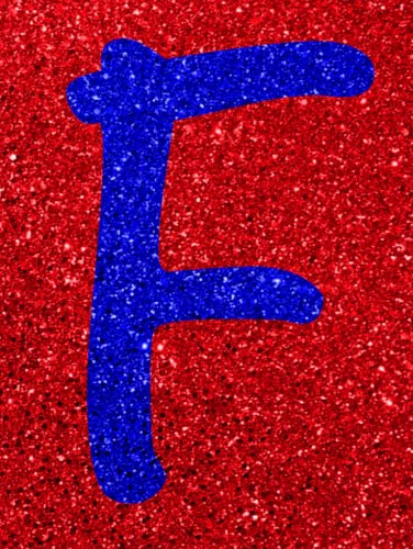 Glittery Monogrammed Letter F Daily Journal: 8.25”x11” 444 pages hardcover Daily Journal for women multicolored journal lined hardback book for daily thoughts and/or manifestations